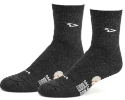 DeFeet Clothing Accessories|Shoes, Socks, & Footwear|Woolie Boolie 4" D-Logo Sock (Charcoal) (M)