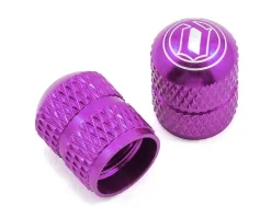 Deity Wheels & Parts|Tire & Tube Accessories|Crown Schrader Valve Caps (Purple) (Pair)