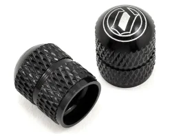Deity Wheels & Parts|Tire & Tube Accessories|Crown Schrader Valve Caps (Black) (Pair)