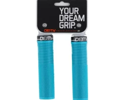 Deity Grips & Handlebar Tape|Knuckleduster Lock-On Grips (Turquoise) (132mm)