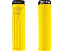 Deity Grips & Handlebar Tape|Megattack Lock-On Grips (Yellow) (140mm)