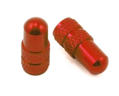 Deity Wheels & Parts|Tire & Tube Accessories|Presta Valve Caps (Red) (Pair)