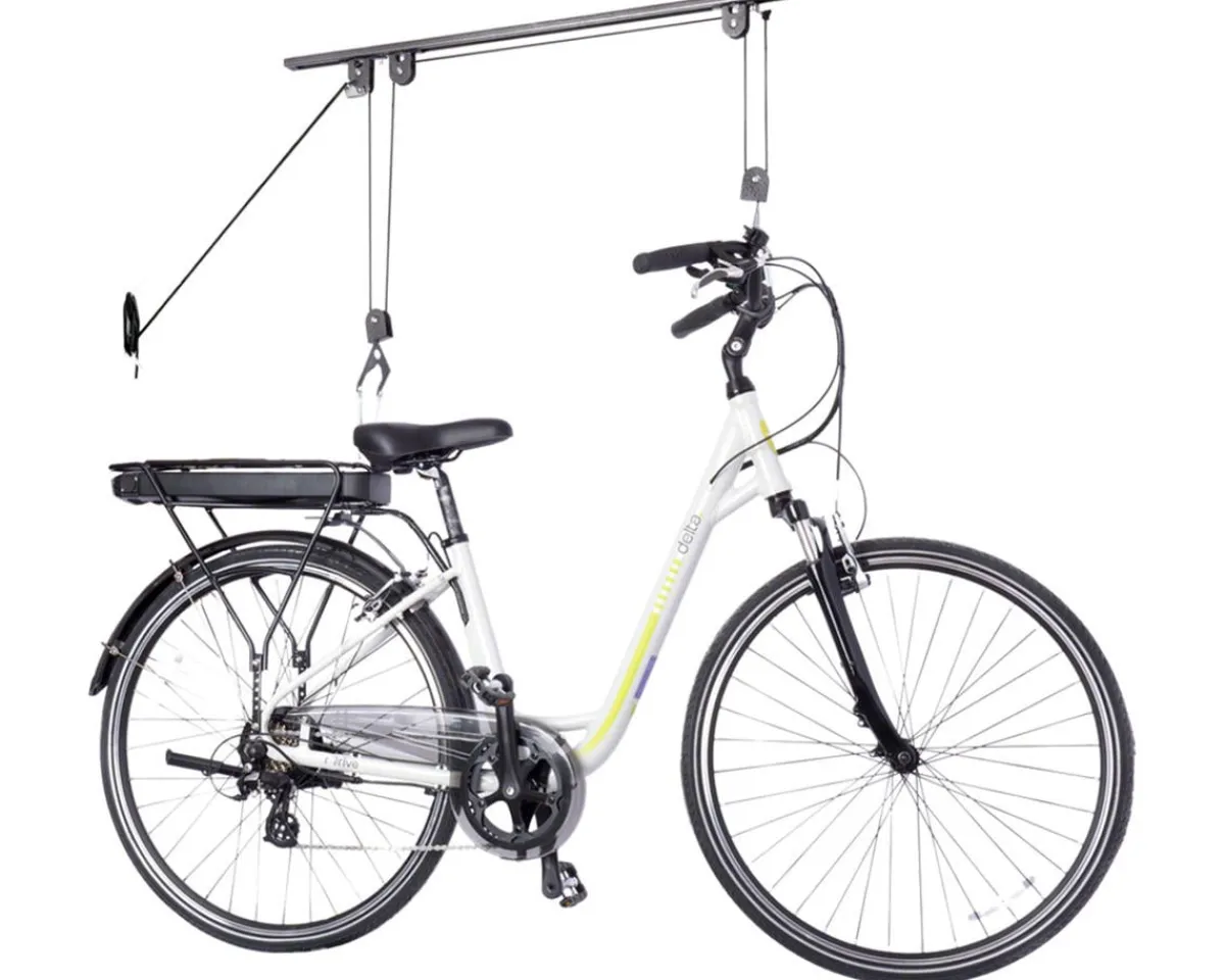 Delta Vehicle Bike Racks|Holiday Shopping|Ceiling Hoist Pro Bike Storage Rack (Black) (1 Bike) (w/ Straps)