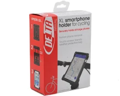 Delta Mounts & Handlebar Accessories|Large Smart Phone Caddy/Holder for iPhone 6+/6S+/7+ and Android (Black)