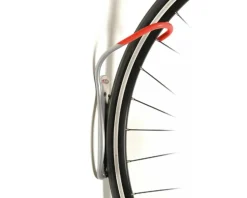 Delta Vehicle Bike Racks|Leonardo Wall Storage Bike Rack (Silver/Red) (No Wheel Tray) (1 Bike)