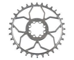 5Dev Chainrings & Accessories|Titanium 8-Bolt Chainring (Raw/Silver) (3mm Offset) (30T)