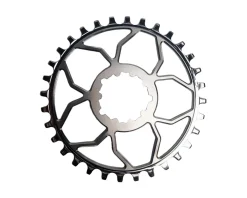 5Dev Chainrings & Accessories|Titanium 3-Bolt Chainring (Raw/Silver) (3mm Offset) (30T)