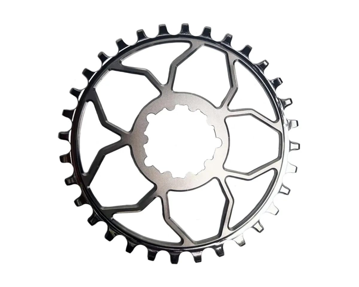5Dev Chainrings & Accessories|Titanium 3-Bolt Chainring (Raw/Silver) (3mm Offset) (30T)