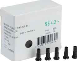 DT Swiss Wheels & Parts|Brass Spoke Nipples (Black) (2.34 x 12mm) (Box of 100)