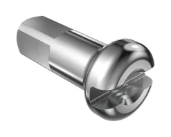 DT Swiss Wheels & Parts|Brass Spoke Nipples (Silver) (2.34 x 12mm) (Box of 100)
