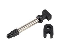 DT Swiss Tubeless Tire Tools|Tubeless Accessories|40mm Tubeless Valve (Silver) (1) (MTB or Road) (Narrow Base)
