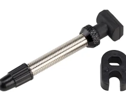DT Swiss Tubeless Tire Tools|Tubeless Accessories|Narrow Base Tubeless Valve (Silver) (1) (32mm) ( Road)