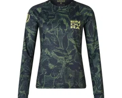 Endura Clothing Sale|Women'S|FLORAL Women's LTD Printed Long Sleeve Tee Jersey (Black) (L)