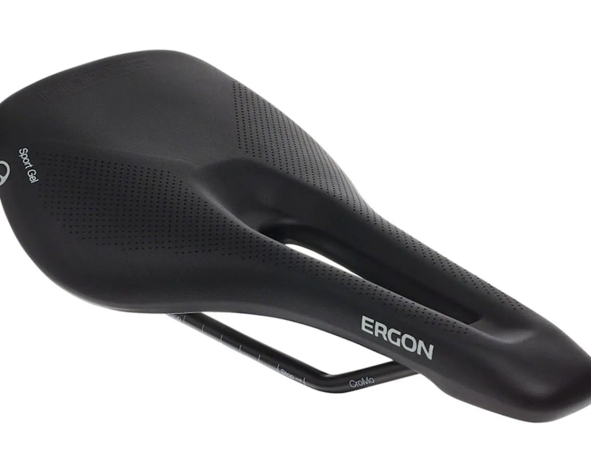 Ergon Saddles & Seats|SR Sport Gel Women's Saddle (Black) (Chromoly Rails) (S/M) (141mm)