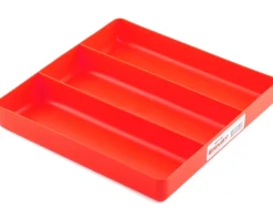 Ernst Manufacturing Tools|3 Compartment Organizer Tray (Red) (10.5x10.5")