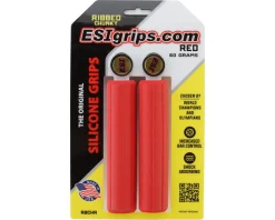 ESI Grips Grips & Handlebar Tape|MTB Ribbed Chunky Silicone Grips (Red)