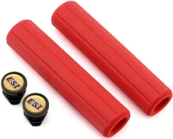 ESI Grips Grips & Handlebar Tape|MTB Ribbed Chunky Silicone Grips (Red)