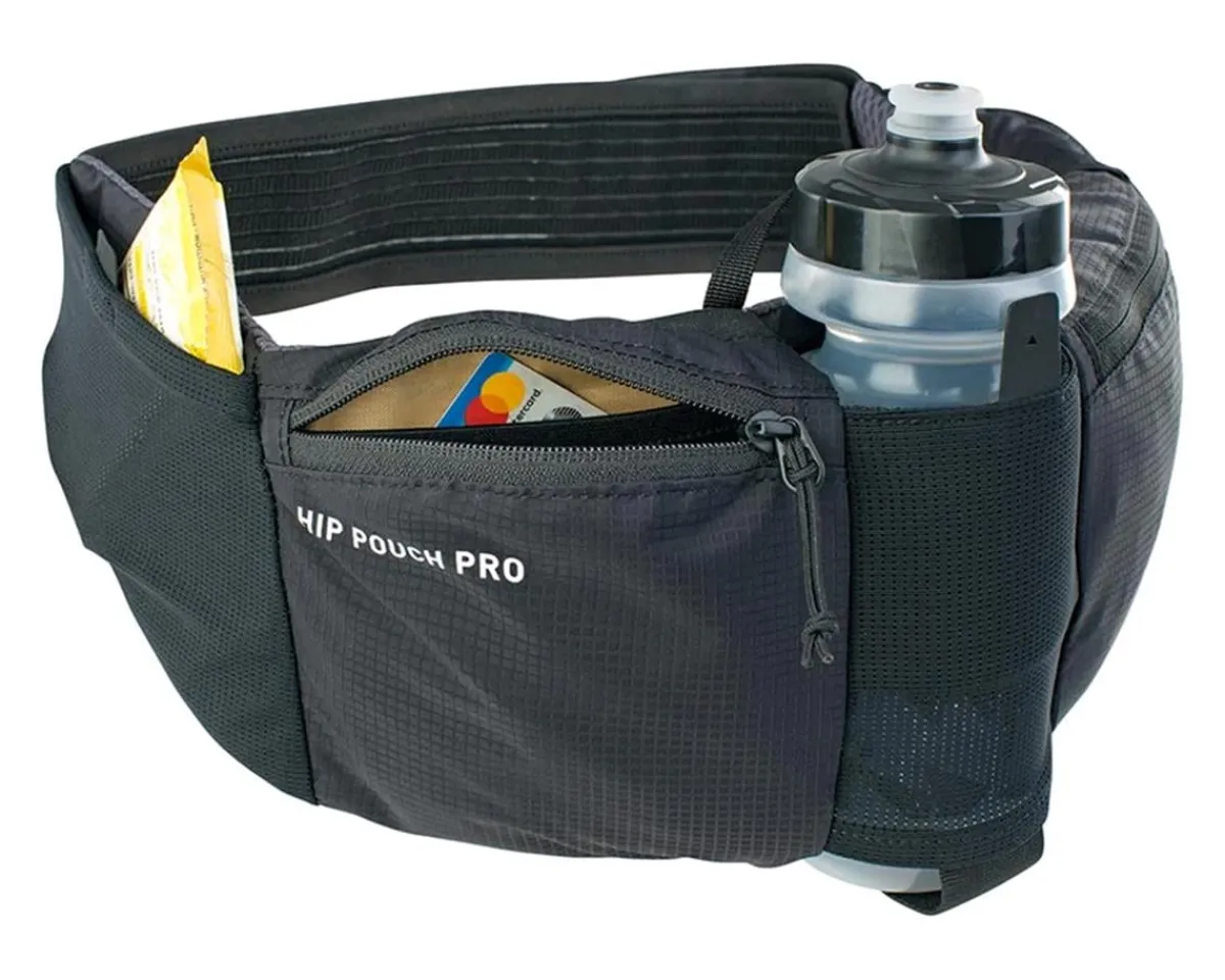 EVOC Bags & Packs|Hip Pouch Pro + Drink Bottle (Black) (1.5L)