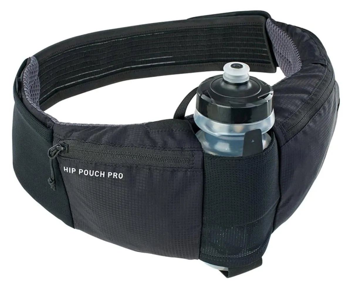 EVOC Bags & Packs|Hip Pouch Pro + Drink Bottle (Black) (1.5L)