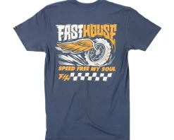 Fasthouse Inc. Clothing Sale|Casual Clothing|High Roller Short Sleeve T-Shirt (Indigo) (S)