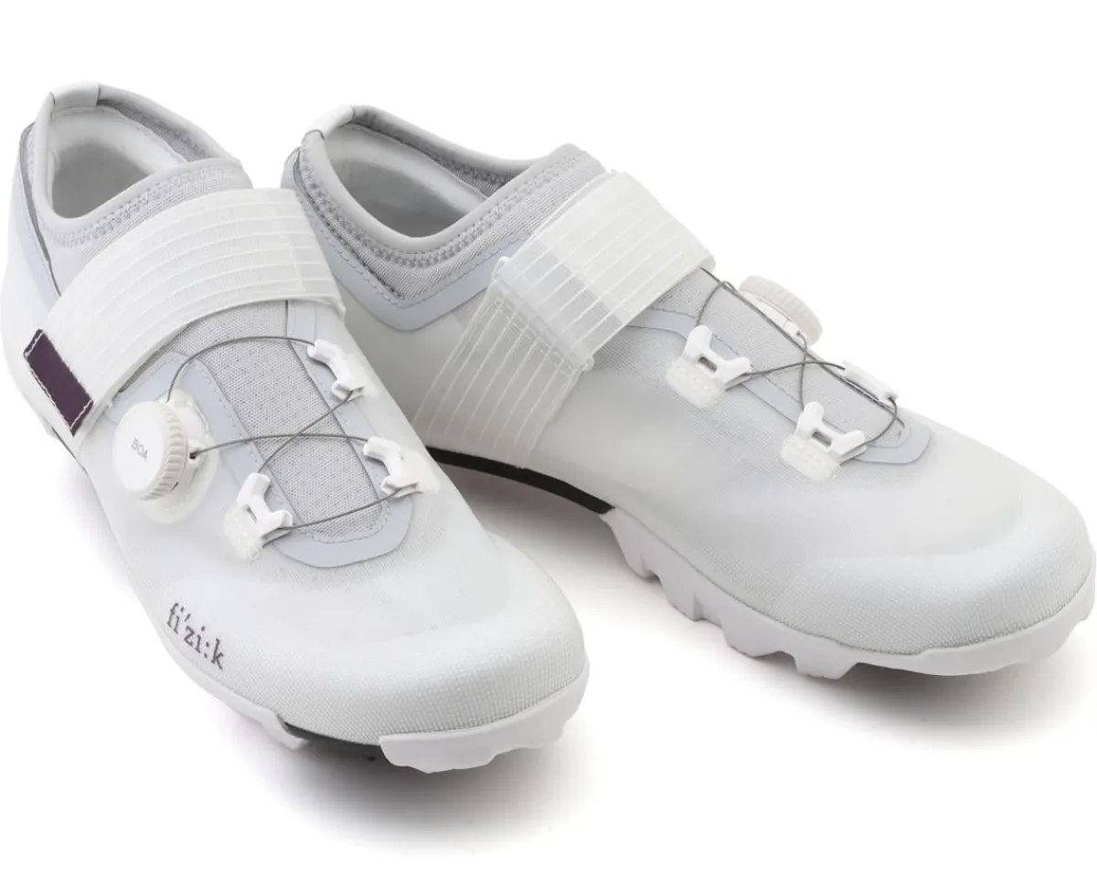fizik Shoes|Shoes, Socks, & Footwear|Ferox 2 Carbon Gravel/XC MTB Shoes (White/Light Grey) (42)