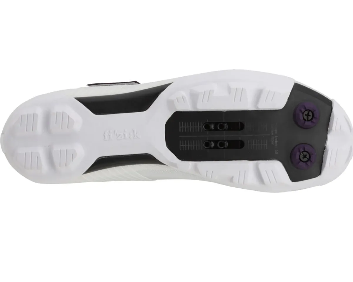 fizik Shoes|Shoes, Socks, & Footwear|Ferox 2 Carbon Gravel/XC MTB Shoes (White/Light Grey) (42)