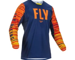Fly Racing Jerseys|Kinetic Wave Jersey (Navy/Orange) (S)