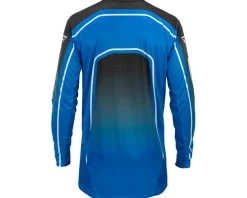 Fly Racing Clothing Sale|Jerseys|Youth Rayce Bicycle Jersey (Blue/Black/White) (Youth L)