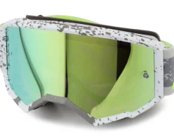 Fly Racing Sunglasses & Goggles|Youth Zone Goggles (Dark Grey/Hi-Vis) (Iridescent Green Mirror Lens)