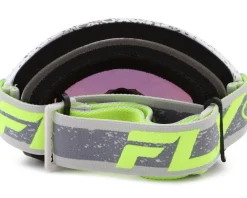 Fly Racing Sunglasses & Goggles|Youth Zone Goggles (Dark Grey/Hi-Vis) (Iridescent Green Mirror Lens)