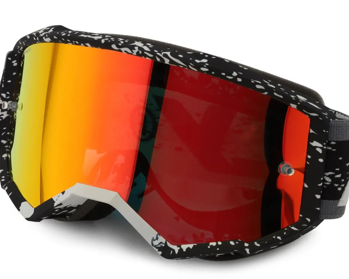 Fly Racing Sunglasses & Goggles|Youth Zone Goggles (Black/Grey) (Red Mirror/Smoke Lens)