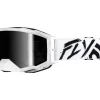 Fly Racing Sunglasses & Goggles|Zone Elite Goggles (Black/White) (Black Mirror/Smoke Lens)