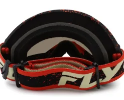 Fly Racing Sunglasses & Goggles|Zone Goggles (Black/Red/Cream) (Silver Mirror/Smoke Lens)