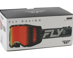 Fly Racing Sunglasses & Goggles|Zone Goggles (Black/Grey) (Red Mirror/Smoke Lens)