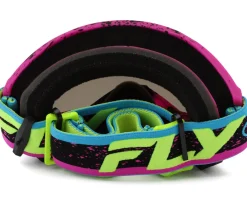 Fly Racing Sunglasses & Goggles|Zone Goggles (Pink/Black/Hi-Vis) (Black Mirror/Smoke Lens)