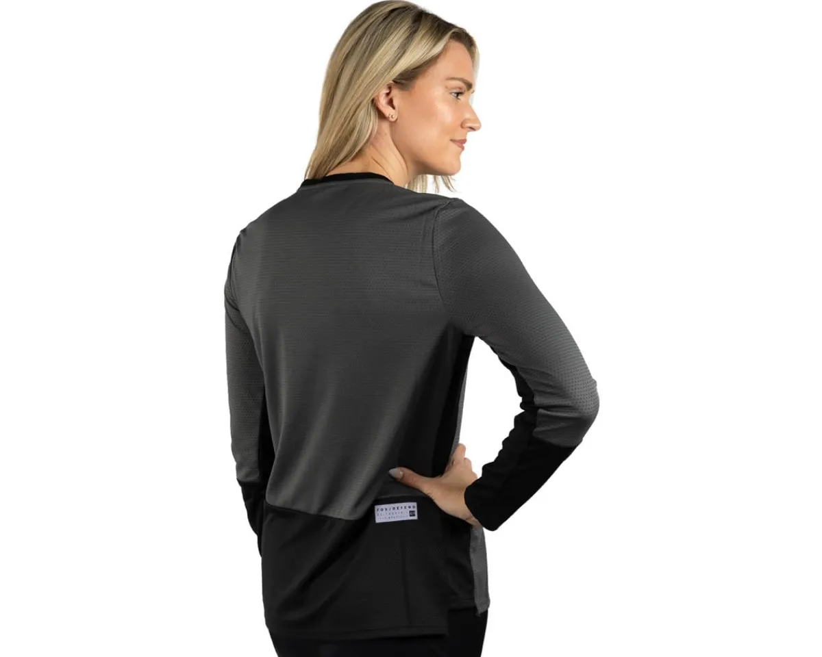 Fox Racing Clothing Sale|Women'S|Women's Defend Long Sleeve Jersey (Dark Shadow) (M)