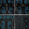 Fox Suspension Suspension|All Mountain Fork and Shock Decal Kit (Blue Teal Flux)