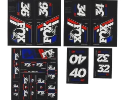Fox Suspension Suspension|Heritage Decal Kit for Forks & Shocks (Red/White/Blue) (All Models Except Step Casts)