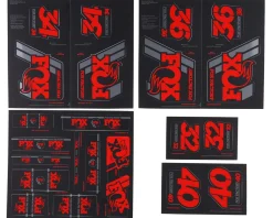 Fox Suspension Frame Protection & Decals|Heritage Decal Kit (Red)