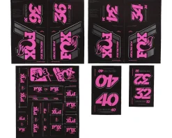 Fox Suspension Suspension|Heritage Decal Kit for Forks & Shocks (Pink) (All Models Except Step Casts)