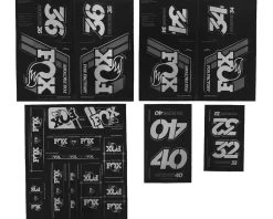Fox Suspension Suspension|Heritage Decal Kit for Forks & Shocks (Silver) (All Models Except Step Casts)
