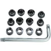 Full Speed Ahead Chainrings & Accessories|Torx T-30 Alloy Road Triple Chainring Nut/Bolt Set w/ Tool (Black)