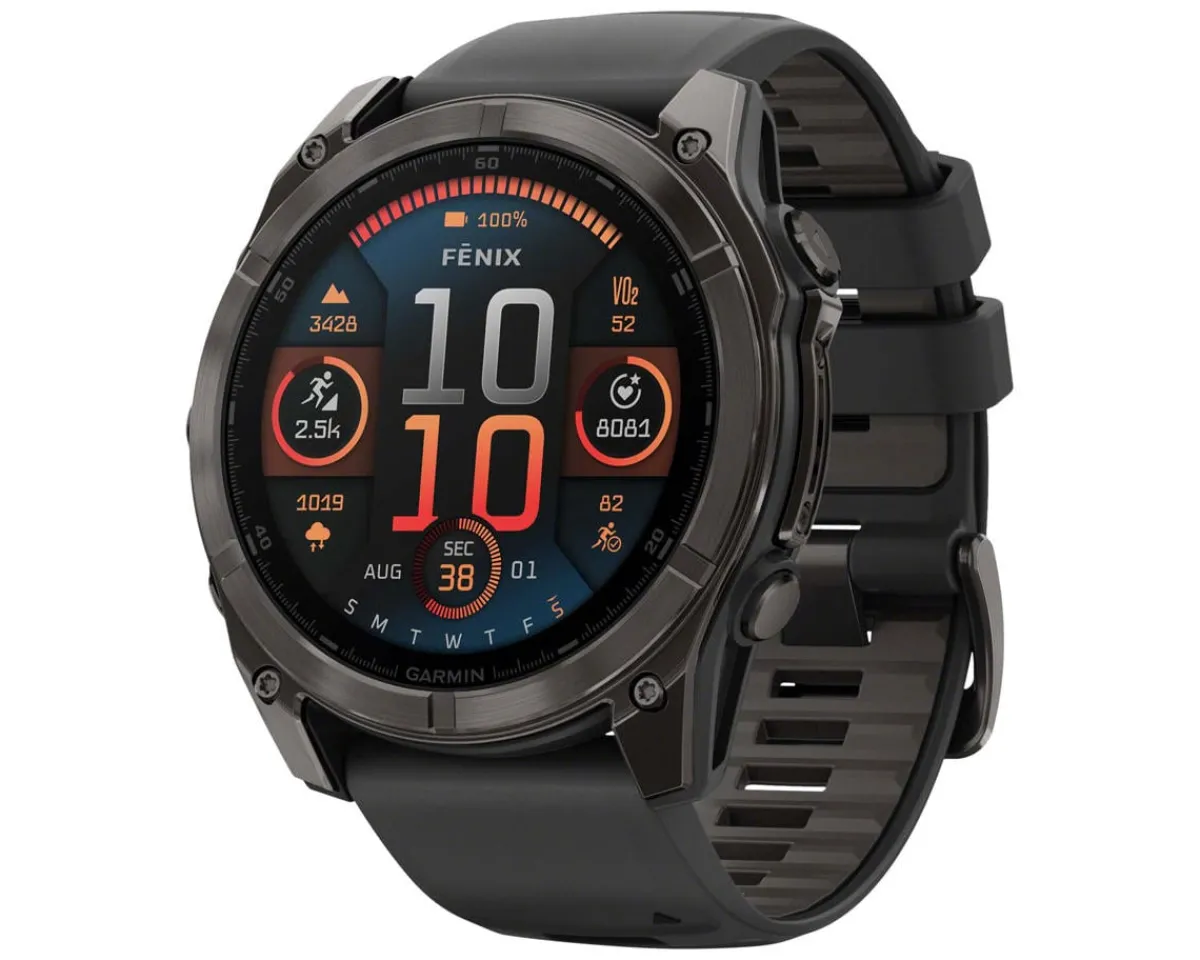 Garmin Watches|fenix 8 AMOLED Watch (Carbon Grey DLC Titanium) (51mm)