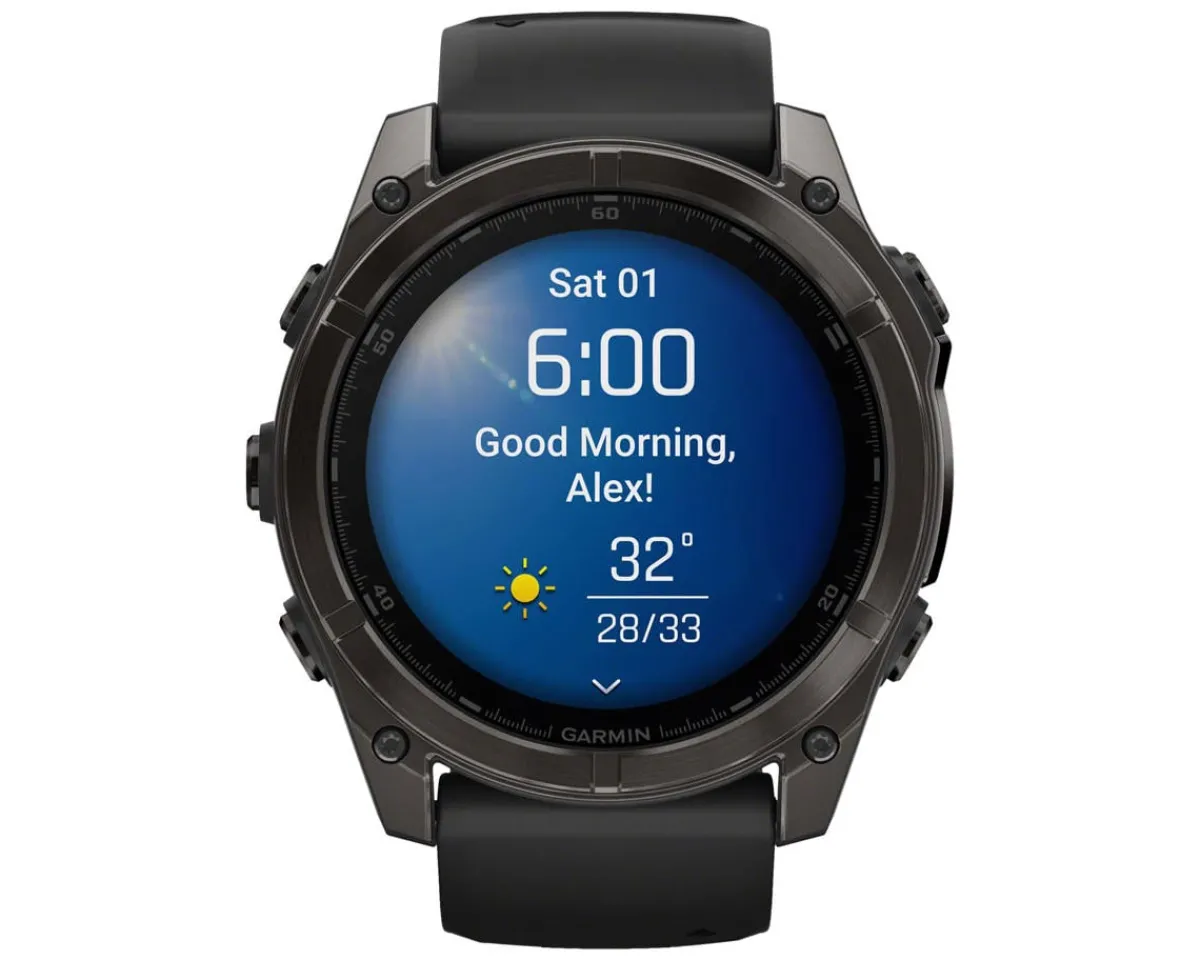 Garmin Watches|fenix 8 AMOLED Watch (Carbon Grey DLC Titanium) (51mm)