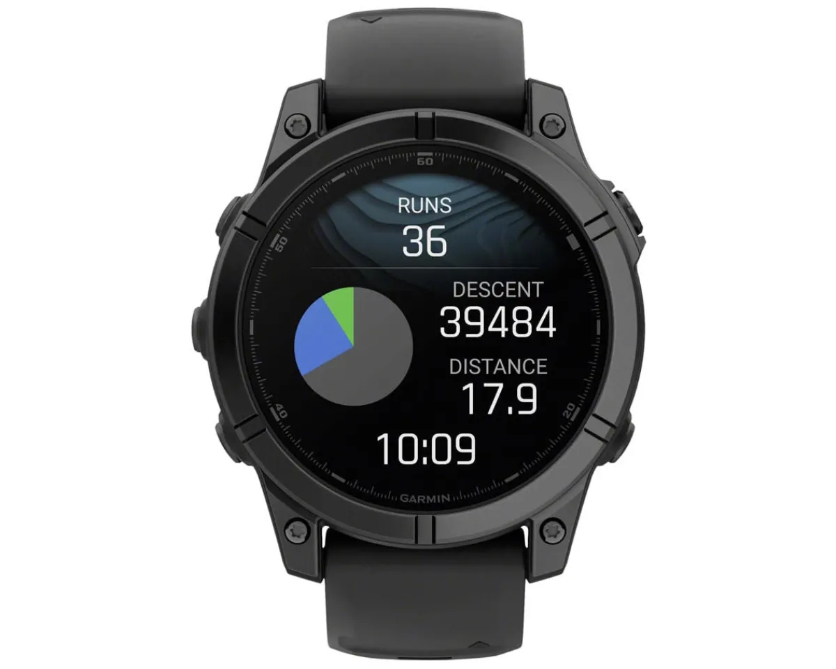 Garmin Watches|fenix E GPS Smartwatch (Slate Grey Steel/Black) (47mm Case) (AMOLED Display)