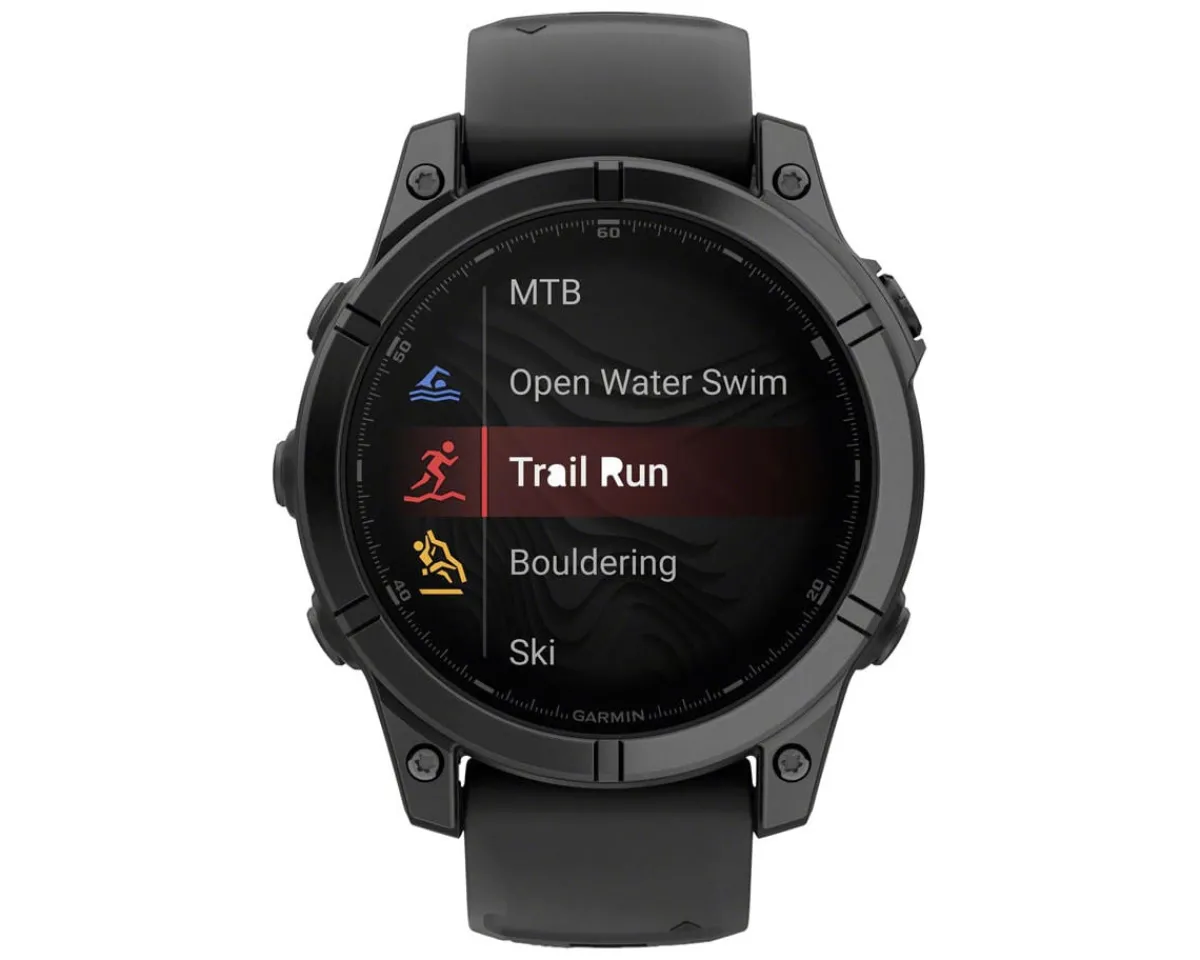 Garmin Watches|fenix E GPS Smartwatch (Slate Grey Steel/Black) (47mm Case) (AMOLED Display)