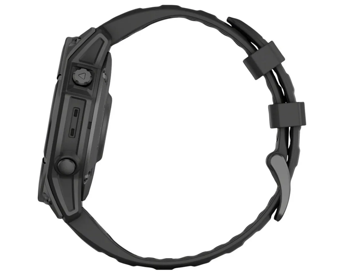 Garmin Watches|fenix E GPS Smartwatch (Slate Grey Steel/Black) (47mm Case) (AMOLED Display)