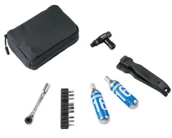 Giant Tools|Pumps & Co2|PDQ Quick Fix Wallet (Black) (CO2, Ratchet & Tire Levers) (Road Kit)