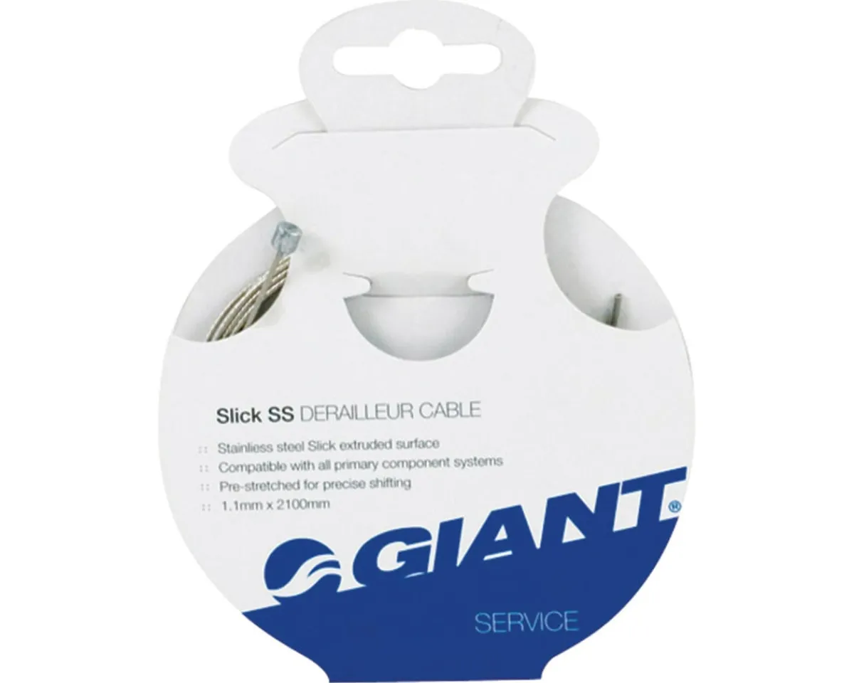 Giant Cables & Housing|Slick Derailleur Cable (For Shimano/SRAM) (1.1mm) (2100mm) (Stainless)