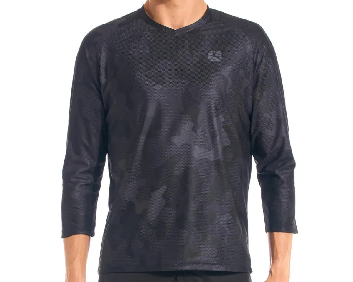 Giordana Clothing Sale|Jerseys|Men's MTB 3/4 Sleeve Jersey (Black/Camo) (S)